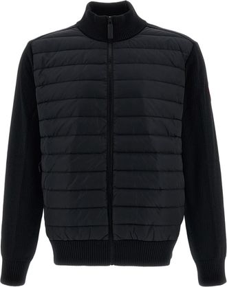 Canada Goose Black Hybridge Knit Down Merino Wool Jacket