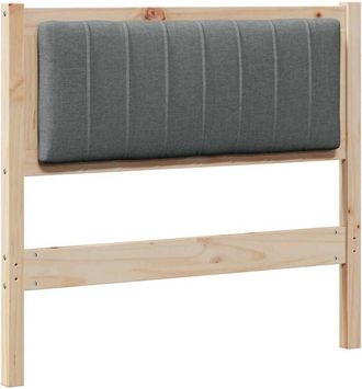 vidaXL Upholstered Headboard Brown 90 cm Solid Pine Wood vidaXL