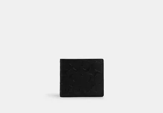 Coach Coin Wallet in Black | Leather
