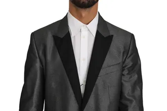 Dolce & Gabbana Gray Patterned MARTINI 2 Piece Mens Suit