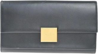 Saint Laurent Pre-owned Clutches, female, Black, Size: ONE SIZE Pre-owned Bellechasse Flap Wallet