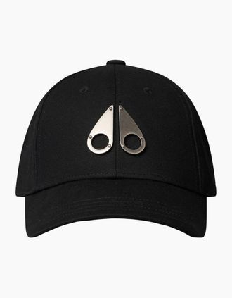 Moose Knuckles Mens Moose Knuckles Logo Icon Cap S1-26 282 Black/Nickel - Size: ONE size