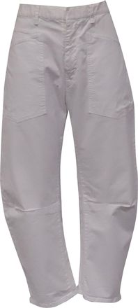 Nili Lotan Nili Lotan Shon Barrel Jeans in White Cotton