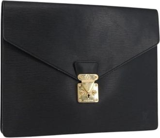 Louis Vuitton Pre-owned Clutches, female, Black, Size: ONE SIZE Pre-owned Leather Clutch
