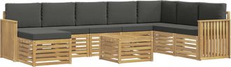 vidaXL Conjunto De Sof&aacute;s De Exterior 9 Uds. Blanco Y Antracita Vidaxl