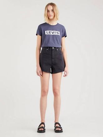 Levi's High Waisted Mom Shorts - Womens - 23 - Black