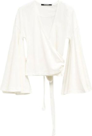 Jacquemus Wikkel Top - Dames - Kimonos - Wit - XS - Overhemden