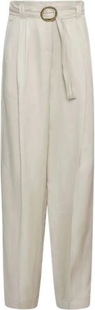 Marella Broek met ceintuur - Beige