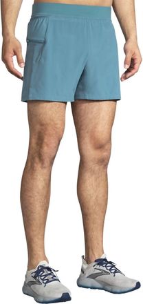 Brooks Mens Sherpa 5 2-In-1 Short In Slate Blue