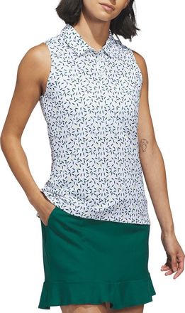 adidas Ultimate All Over Print Sleeveless Polo in Cgreen at Nordstrom Rack, Size X-Large