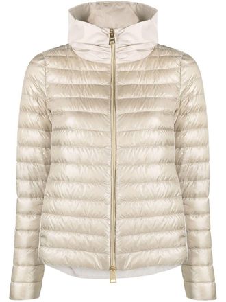 Herno padded zip-fastening jacket - Neutrals