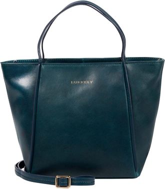 Burkely Leather Handbag Shoulder Bag Fine Florence Handbag Teal Petrol
