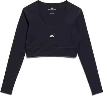 Balenciaga (WMNS) Balenciaga Activewear Long Sleeve Sports Bra Black 7932814E2B91081