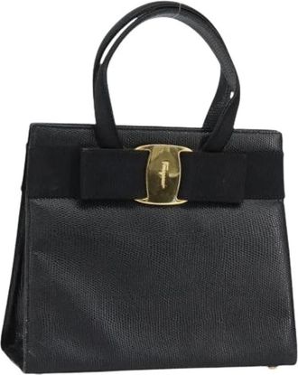 Ferragamo Pre-owned Handbags, female, Black, Size: ONE SIZE Pre-owned Handbag