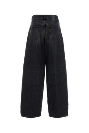 Haikure Womens Black Denim Bethany Jeans Authentic Wash Exterior: Cotton
