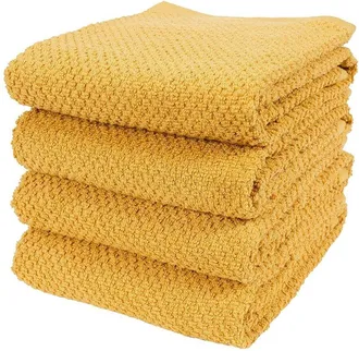 KAF Home Kaf Home Set Of 4 Sj Terry Towels