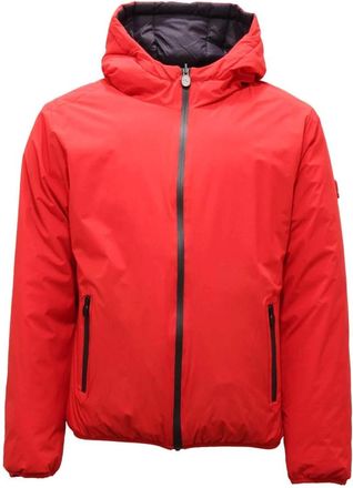 Invicta Jassen, Heren, Rood, M, Polyester, Omkeerbare gewatteerde jas rood/blauw