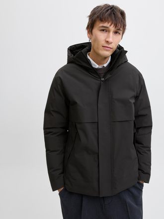 Jack & Jones Outdoorjacke JACK & JONES JPRCCMOON JACKET SN, Herren, Gr. XXL, schwarz, Web, Obermaterial: 100% Polyester, unifarben, regular fit, Jacken Outdoorjack