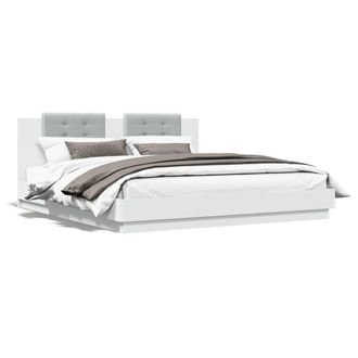 Berkfield Home Bed Frame without Mattress White 180x200 cm Super King