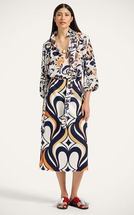 La DoubleJ Cerere Blouse in Selva White at Nordstrom, Size X-Large