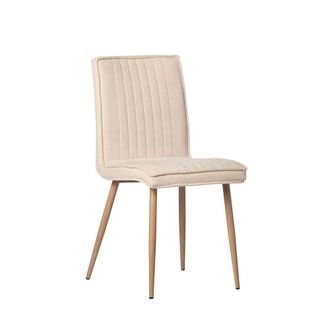 Klast Silla de comedor de tela beige 44x86 cm