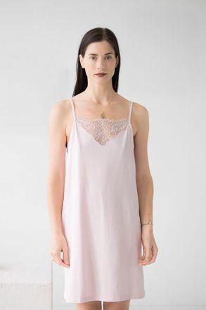 Salua Zuma Soft Lace Chemise in Light Pink at Nordstrom, Size Medium