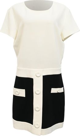 Moschino Boutique Monochrome Mini Dress in Black and White Triacetate