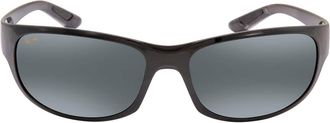 Maui Jim Twin Falls Polarized Grey Rectangular Sunglasses 417-02J 63