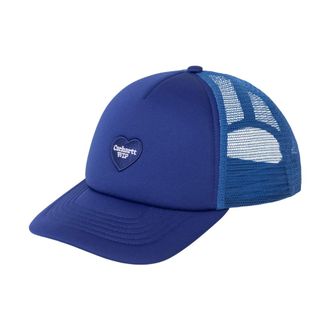 Carhartt Work in Progress Carhartt Wip, Caps, male, Blue, Size: ONE SIZE Heart Patch Trucker Cap