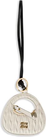 Miu Miu Portachiavi con pendente - Bianco