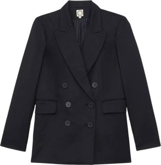 Ines De La Fressange June Jacket - Dames - Jassen - Blauw - Maat: XS Wol