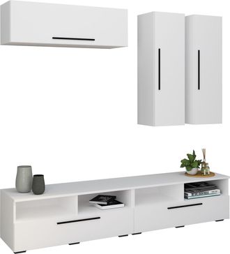 ebuy24 Muebles Vcm Tv Muro Habitable Con Suficiente Espacio De Almacenamiento Muro Montado Dimensiones 200 X An. 190 X P. 40 Cm Muebles Fernseh - Arila Xl (b