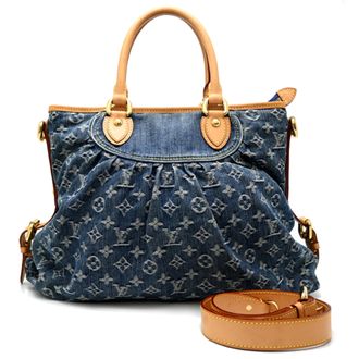 Louis Vuitton Blue Monogram Denim Tote Bag (Pre-Owned)