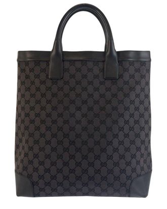 Gucci Black Gg Canvas Tote (Authentic Pre-Loved)
