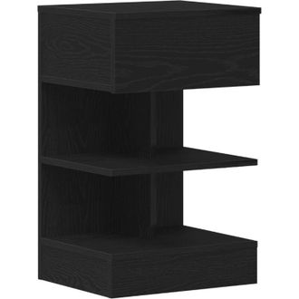 vidaXL Armario De Noche Con Caj&oacute;n Roble Negro 40 X 35 X 65 Cm Vidaxl