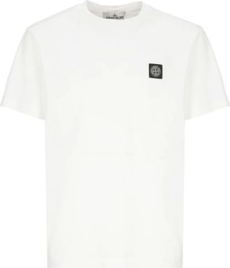 Stone Island T-shirt con applicazione logo - Bianco