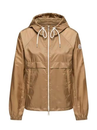 Moncler Beige Solid Hood Jacket