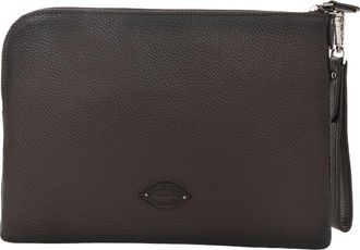 Alberto Luti Pochette Manico - Heren - Toilettassen - Bruin - ONE Size - Katoen - Tassen