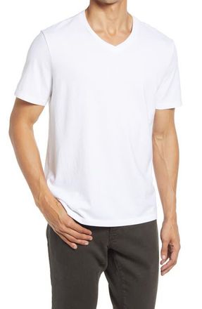 AG - Adriano Goldschmied Bryce V-Neck T-Shirt in True White at Nordstrom, Size Xx-Large