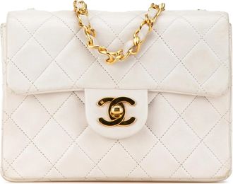 Chanel Hobo Bags - 1989-1991 Mini Square Classic Lambskin Single Flap - Gr. unisize - in Weiß - für Damen