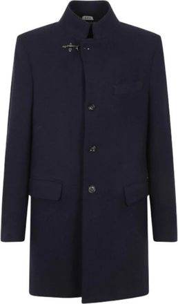 Fay New Duty Coat - Heren - Mantel - Blauw - L - Wol - Jassen