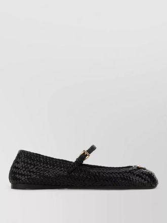 Prada leather ballerina shoes