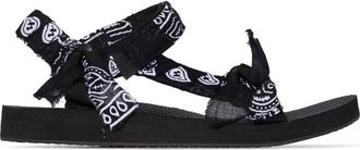 Arizona Love Ladies Black Trekky Bandana Sandals, Brand Size 37 ( US Size 7 )