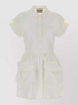 Miu Miu cotton linen mini dress