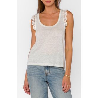 Velvet Heart Waverly Scoop Neck Linen Tank in White at Nordstrom Rack, Size X-Large