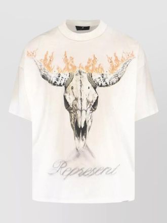 Represent crew neck t shirt graphic print