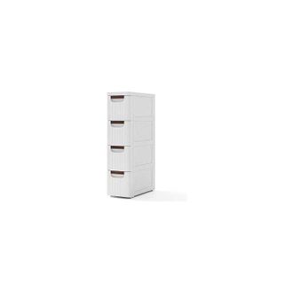 Costway Narrow Storage Cabinet For Small Space 4-Drawer Rolling Organizer Unit