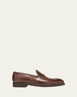 Bontoni Mens Patrizio Soft Leather Loafers