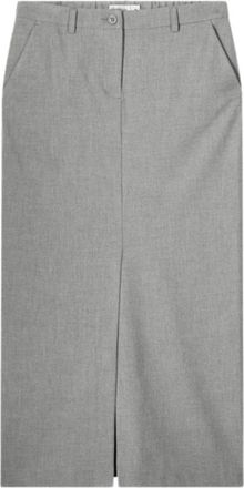 Summum Viscose Blend Stretch Rok Grijs - Dames - Maxi Rokken - Grijs - S - Rokken
