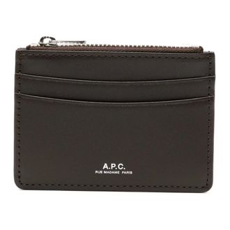 A.P.C. Paris Cardholder - male - A.P.C. - Wallets & Cardholders - Brown - ONE SIZE - Accessories